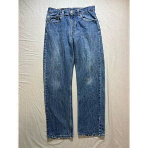 Vintage 80s Levis 505 Mens 33x30 Blue Reg Straight Made In Canada Nice Patch